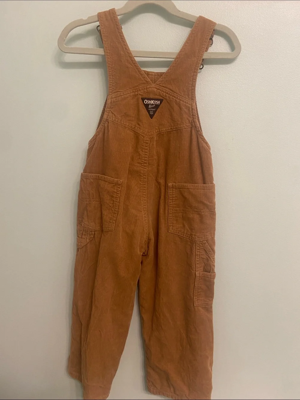 OshKosh B'gosh Kids Corduroy Overalls — Rust Brown 3T lined